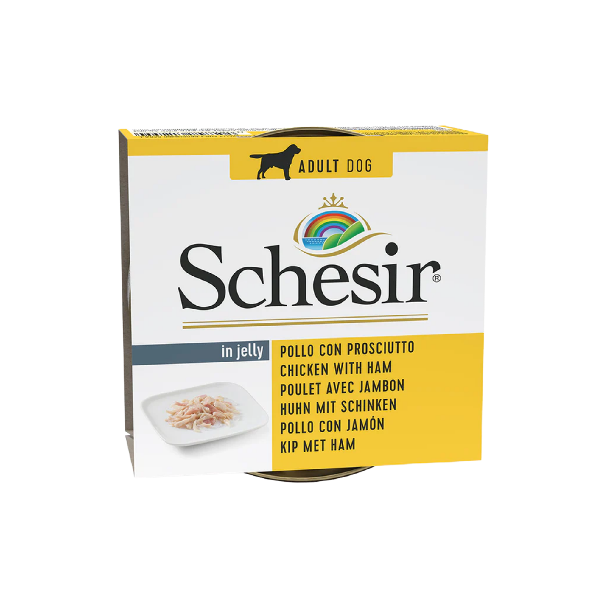 Schesir Chicken with ham in jelly 150g in can