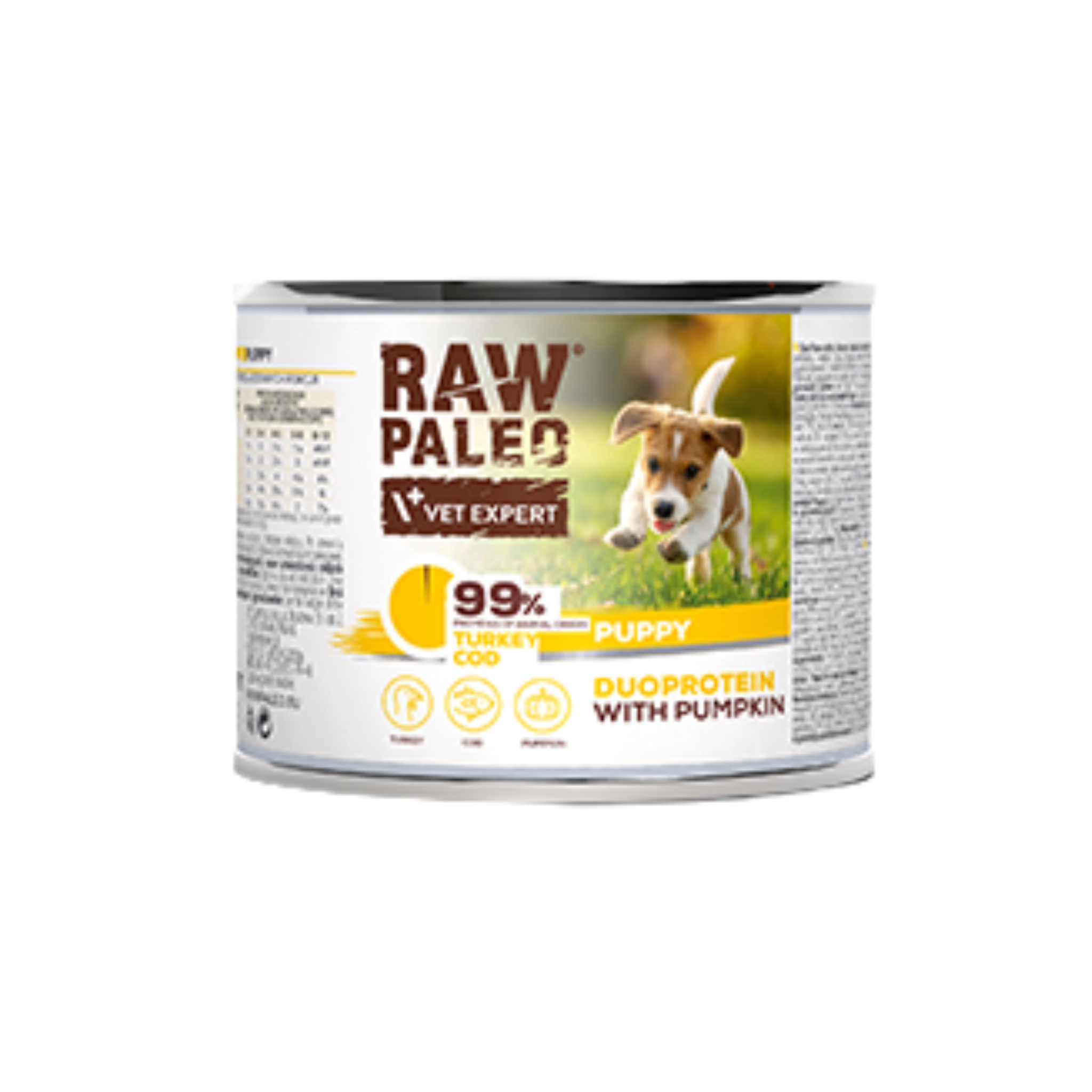 Raw Paleo Duoprotein Puppy Turkey & Cod & Pumpkin Can